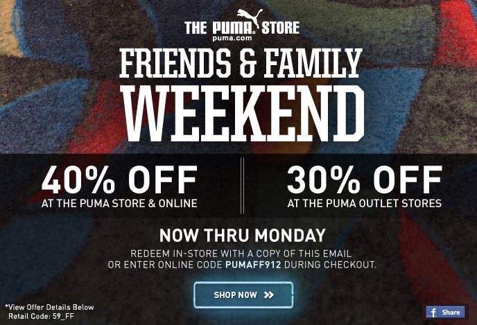 puma friends and family